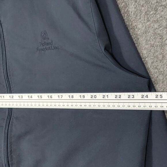 Holland America Line Rain Jacket Womens XXL Blue Hooded Full Zip Hideaway Hood - Picture 7 of 11